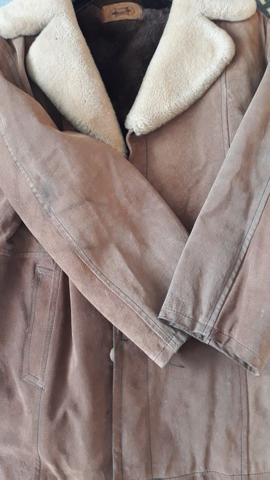 Płaszcz skórzany prl używany promocja