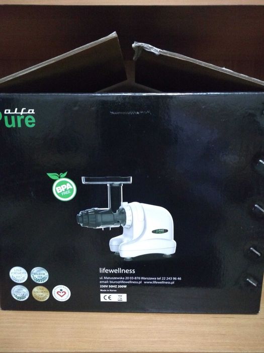 Wyciskarka wolnoobrotowa ALFA PURE - nówka , nie śmigana !!