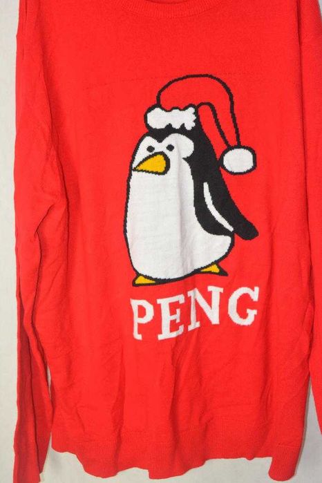 Cienki sweter z pingwinem Boohooman 4XL