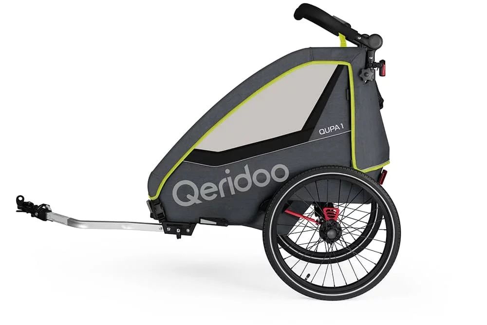 wózek przyczepka rowerowa Qeridoo Qupa 1 Lime