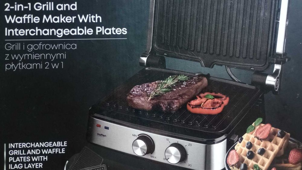Grill i gofrownica 2 w 1 Hoffen Expert AK-3459