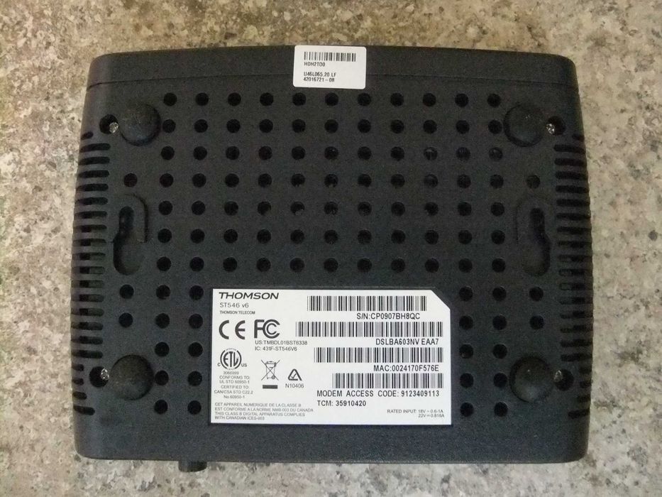 Modem/Router THOMSON SpeedTouch ST546 v664737978335234123