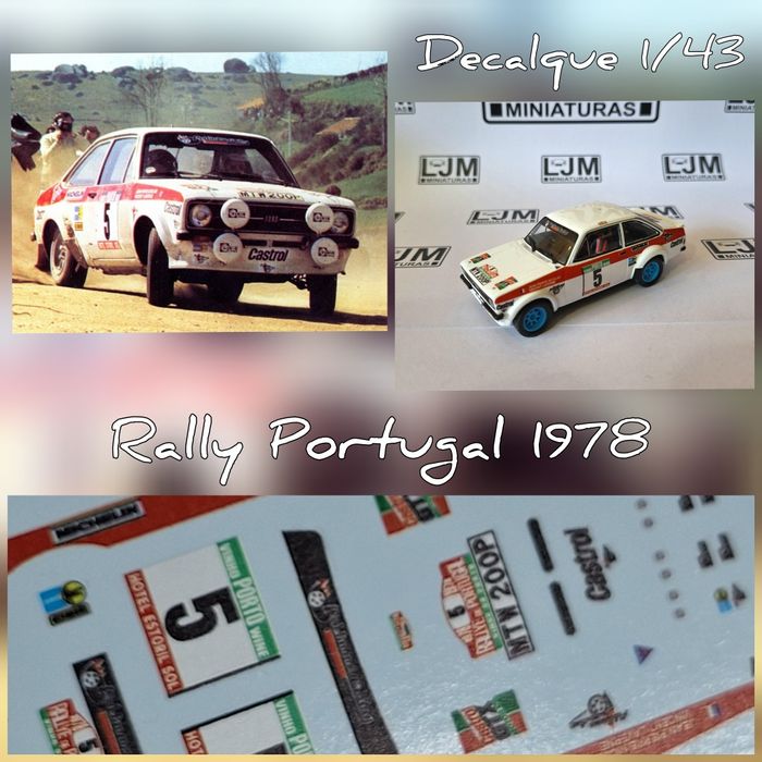 Vários decalque 1/43 Rally Portugal, Açores , Madeira