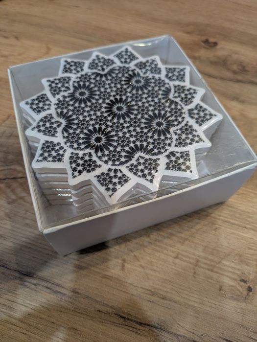 Marokańskie podkładki pod filiżanki, komplet 6 szt. Nieużywane