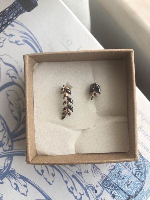 Brincos de prata c/banho de ouro rosa 14k