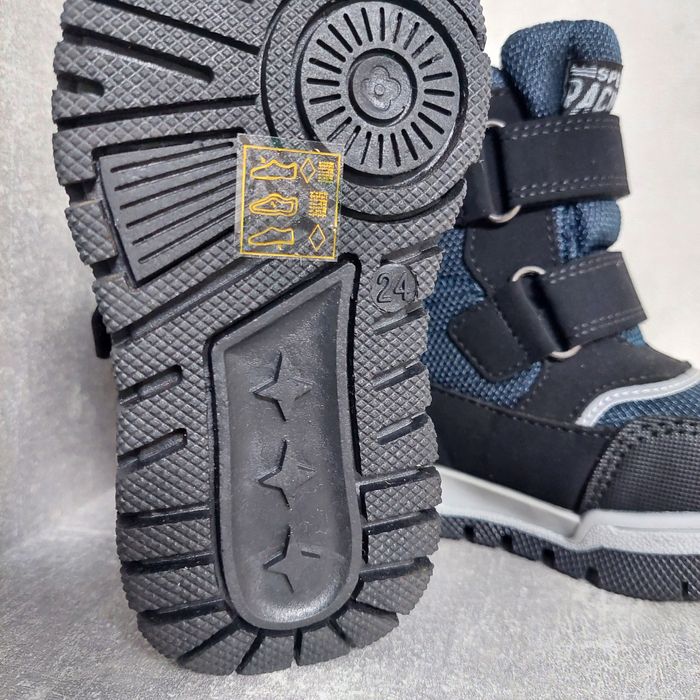 Зимові дитячі термочеревики на липучках для хлопчика Tom, 24 розмір