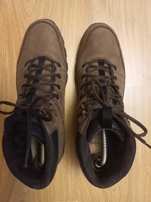 Мужские новые кожаные демисезонные ботинки Clarks 44 p.