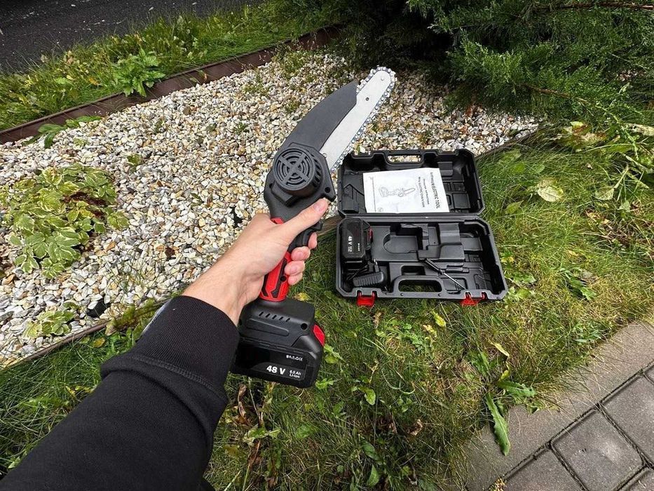 Цепная пила аккумуляторная. Мини пила аккумуляторная в кейсе Мини-пила