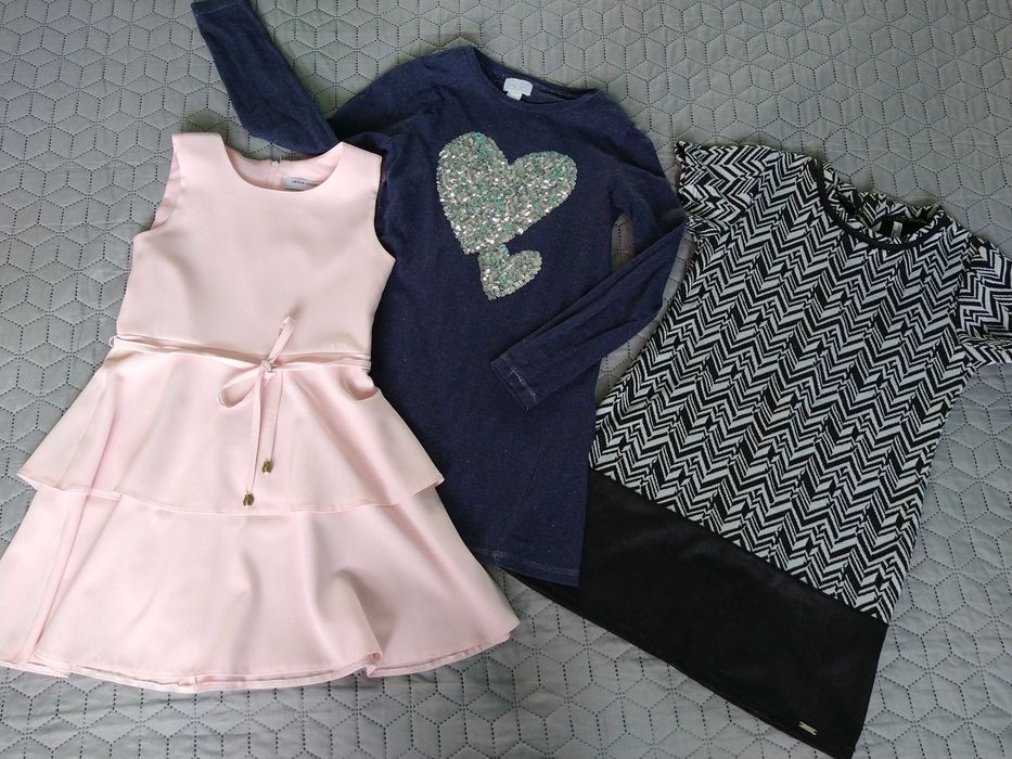 Sukienki dziewczęce 3 szt. rozm. 134 Coccodrillo, Smyk, 5.10.15