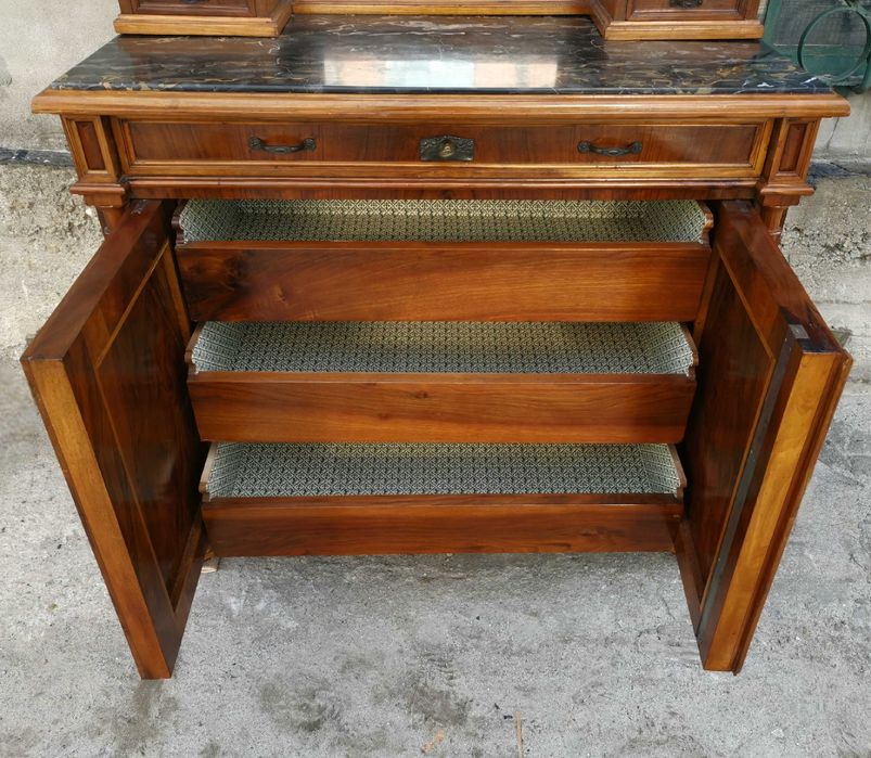 *Eklektyczna, włoska piękna komoda z lustrem, toaletka XIXw*