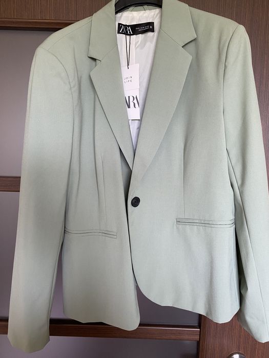 ZARA Marynarka zielona basic nowa rozmiar 42