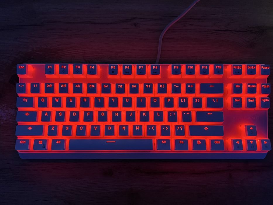 Klawiatura biała MOCEDOM volcano lanparty rgb brown