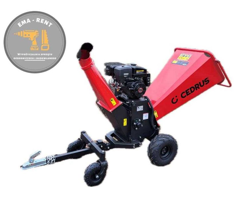 Wynajem Spalinowy Rębak Rozdrabniacz do gałęzi Łuparka do drewna 230V