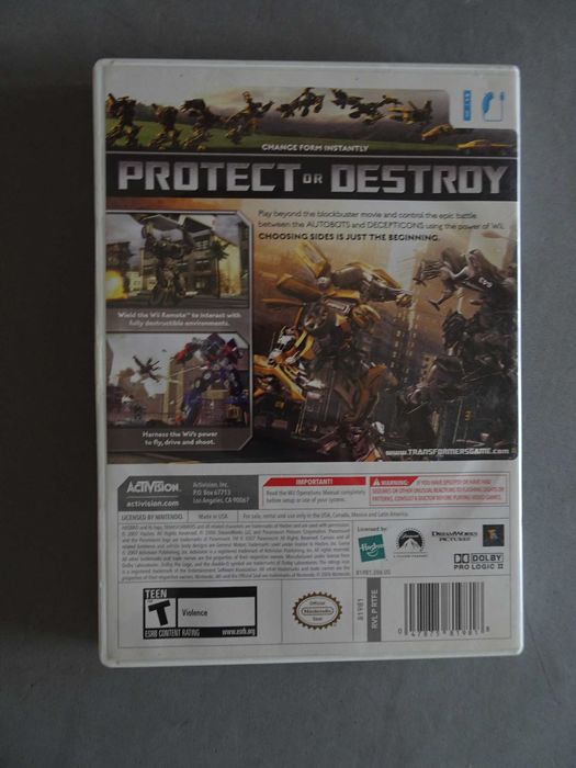 WII Game - Transformers The Game64584834121090121