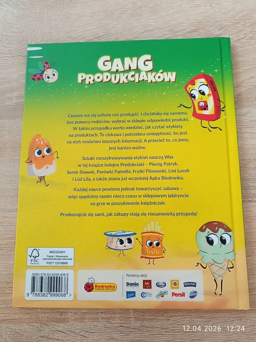 Książka Gang Produkciaków Sekrety etykiety