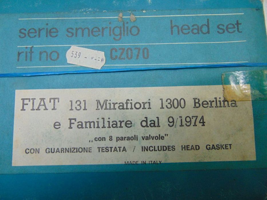 Fiat 131 mirafiori jogo de juntas " usado em bom estado