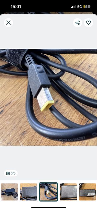 Carregador original Lenovo ADLX9ONLC3A Adaptador