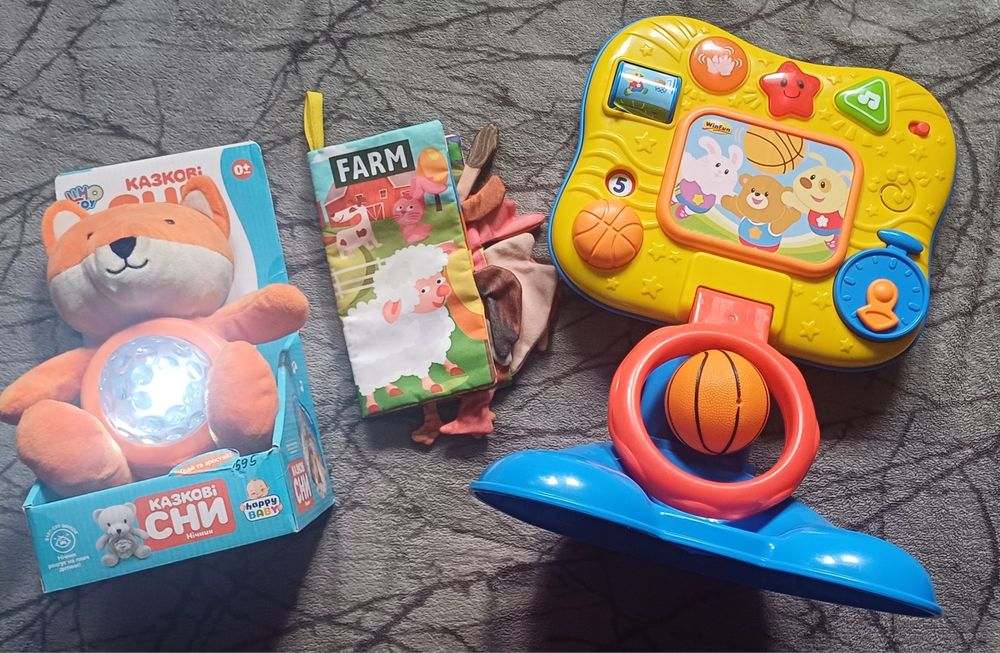 Лот розвиваючих іграшок нічник  limo toy книжка шуршалка lindo winfun