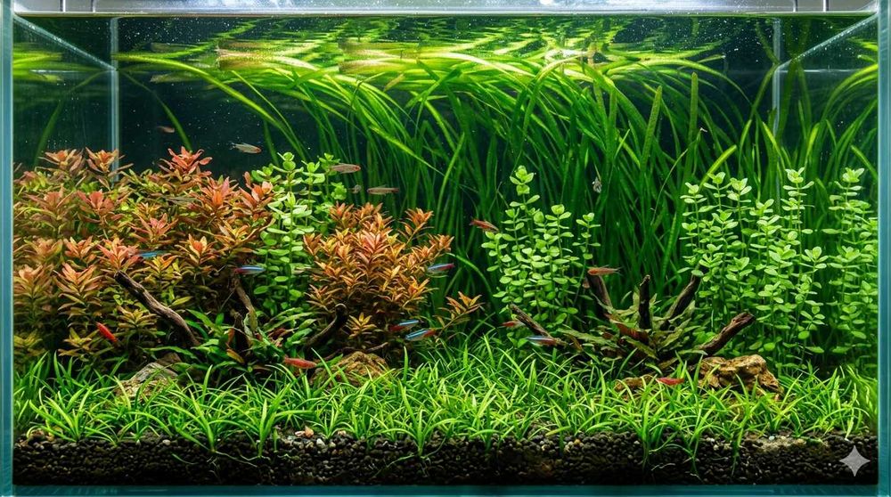 Pack 40x | 7 Espécies de plantas Aquário - Manutenção Fácil
