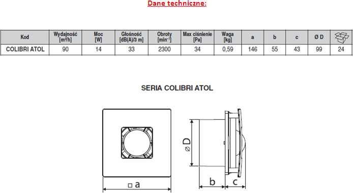 Вентилятор осьовий Atoll 100 малошумний