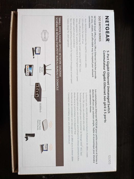Switch/hub Netgear GS305 de metal