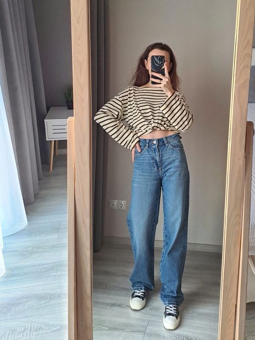 Джинси Zara Straight regular fit ,38,40, темніші в розмірі 38