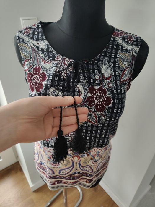 D&Z fashion bluzka z wiskozy bez rękawów 38 M
