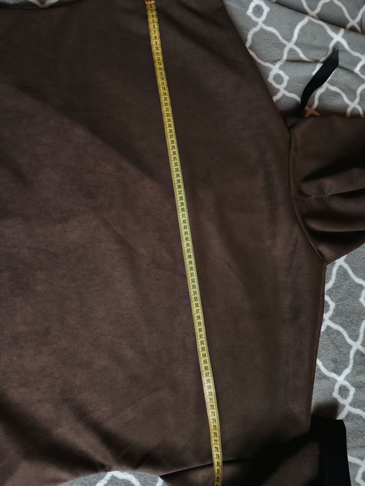 Bluza narzutka brązowa z kapturem rozpinana