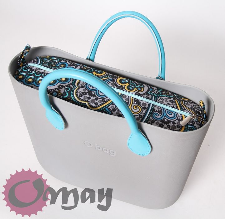Turkusowy organizer OBAG STANDARD orient szary 2 kieszenie VIP OMAY