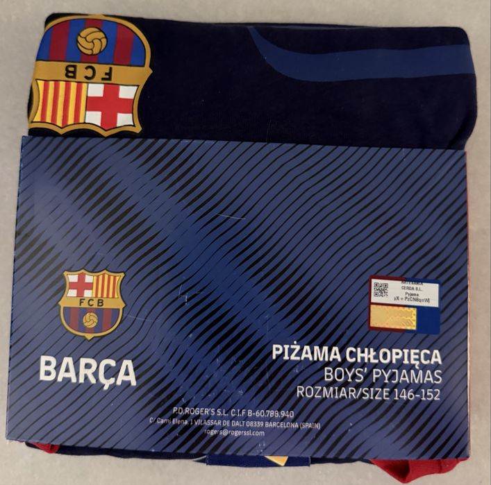 Piżama chłopięca 146-152 cm FC Barcelona