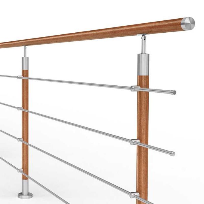 Balustrada schodowa drewniana 2,5m. System do samodzielnego montażu!