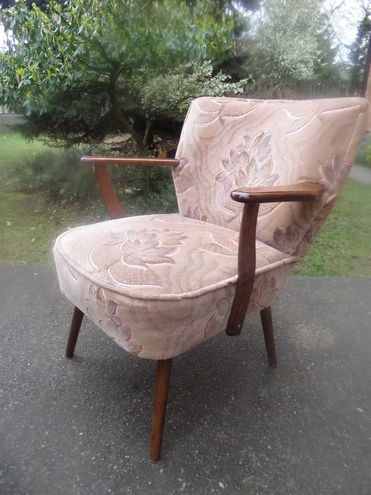 piękny designerski fotel patyczak z podłokietnikami stan bdb