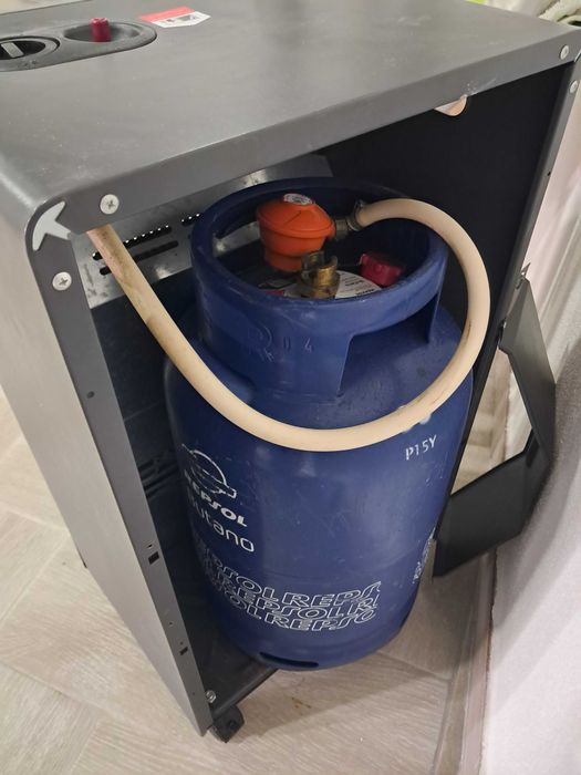 Aquecedor a gás+ botija cheia+mangueira+redutor