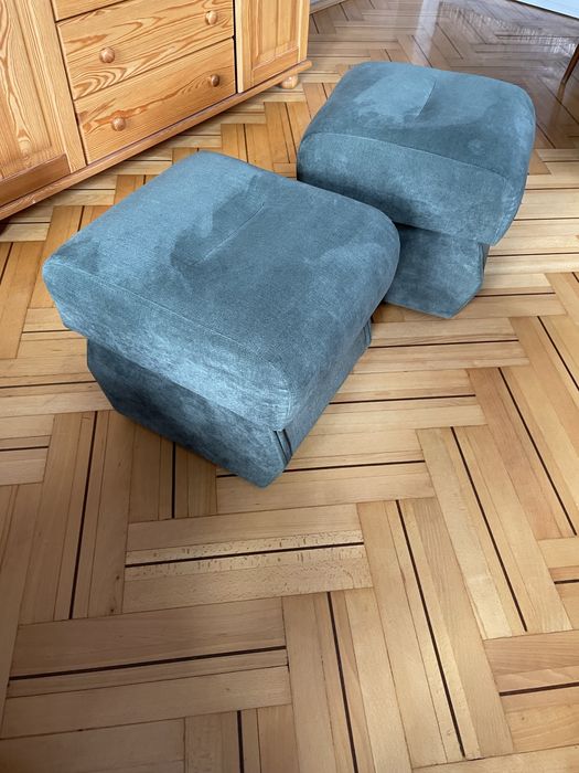 Ciemnozielona pufa ze schowkiem