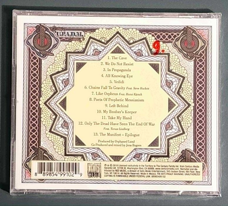cd de ORPHANED LAND - "Unsung Prophets & Dead Messiahs" (novo selado)