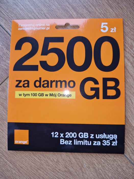 Startery orange 5 na karte. Pakiet 20szt. Wazne do 31/12/2026
