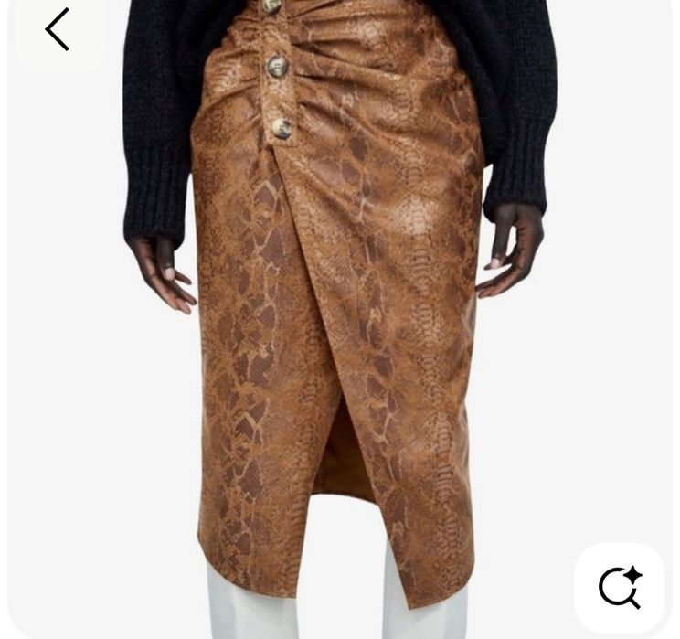 Спідниця олівець zara з зміїним принтом