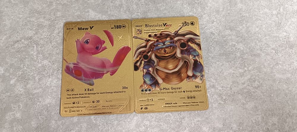 Karty Pokemon Mew i Blastoise