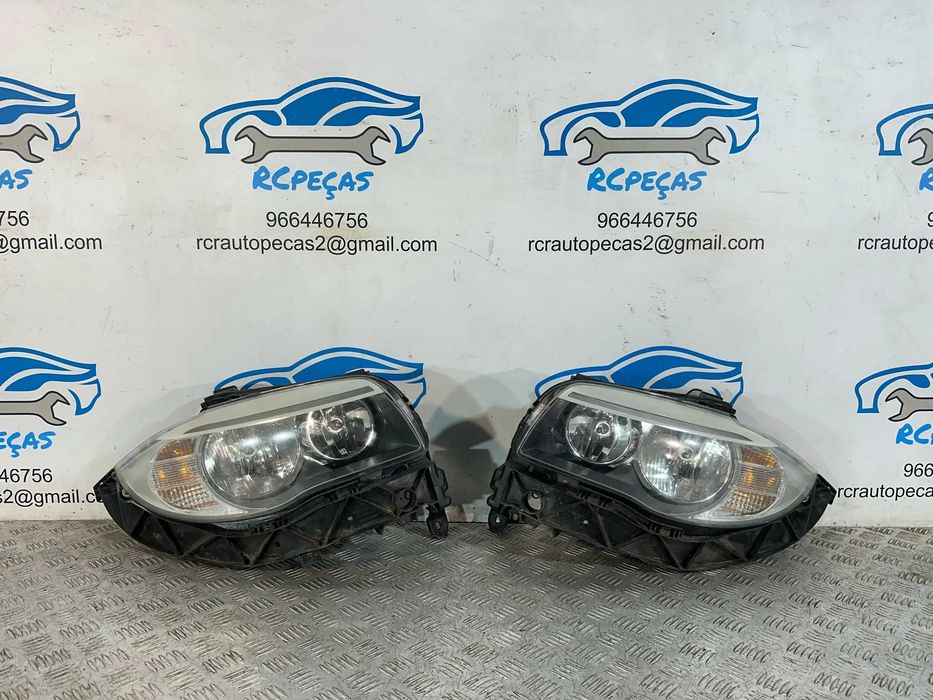 Conjunto Faróis Oticas Frontais Frente Halogénio Originais LCI BMW