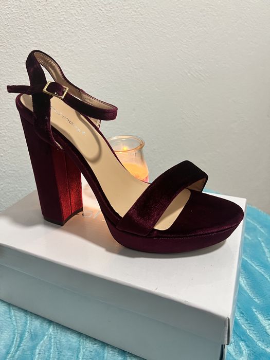 Sandalia de Salto bordeaux