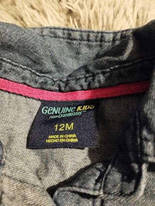 Koszula dziewczęca materiałowa dżinsowa