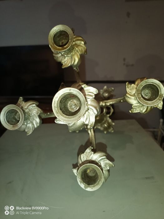 Castiçal 5 velas em latão