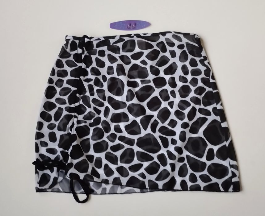 Купальник чорний + спідниця-парео 128-134-140-146-152-158