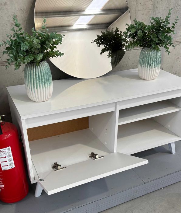 Móvel de TV 1 Porta Basculante | 1 unidade branco 100x40 cm