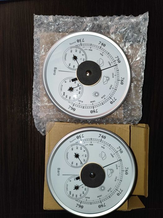 Метеостанция с барометром,гигрометром, на сувенир или подарок.