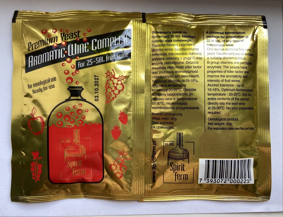 Дрожжи/дріжджі для цукру,вина,сидру,меду та метобісульфат калію