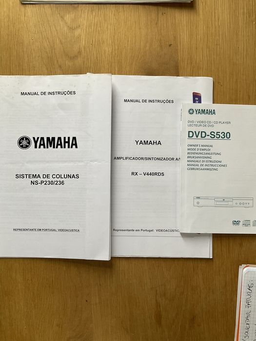 Sistema de Som + Amplificador RX-V440RDS + Subwoofer Yamaha