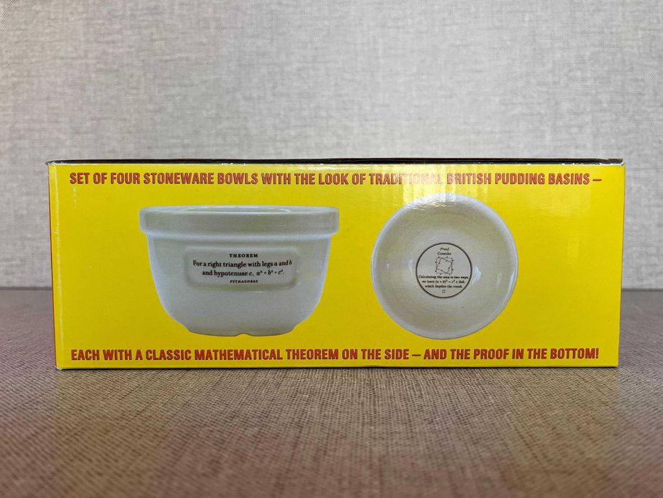 Conjunto 4 Taças Cerâmica "The Proof is in the Pudding"