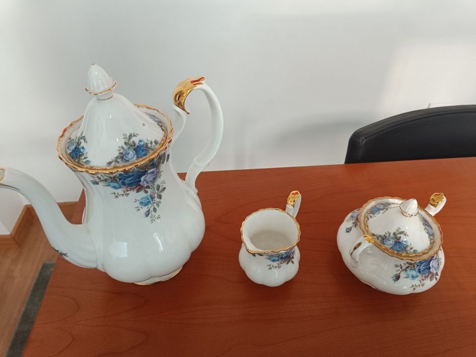 Serviço de chá inglês e serviço de café Royal Albert 1987