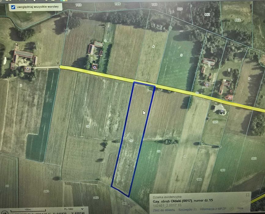 SPRZEDAM działki rolne – Ołdaki, gmina GZY - Widok 3